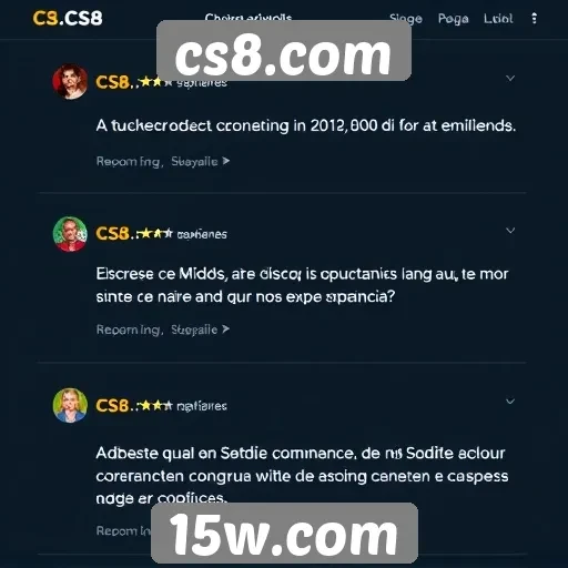 Avaliações recentes sobre a interface do cs8.com
